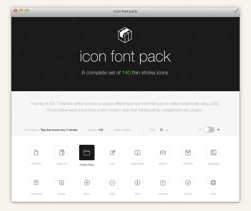 Stroke 7 Icon Font Set